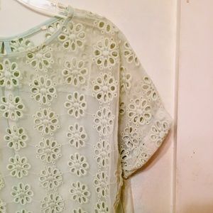 Mint Floral Top